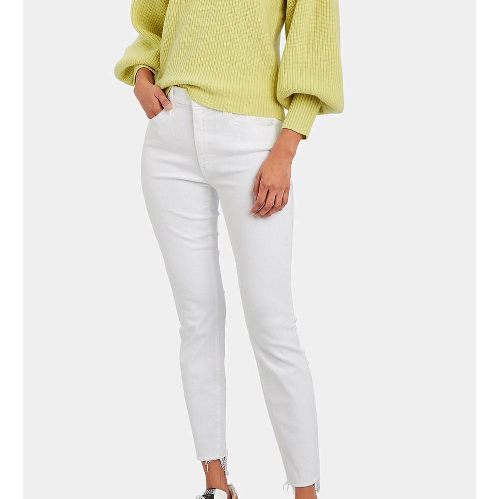 Mother the Looker crop white size 27